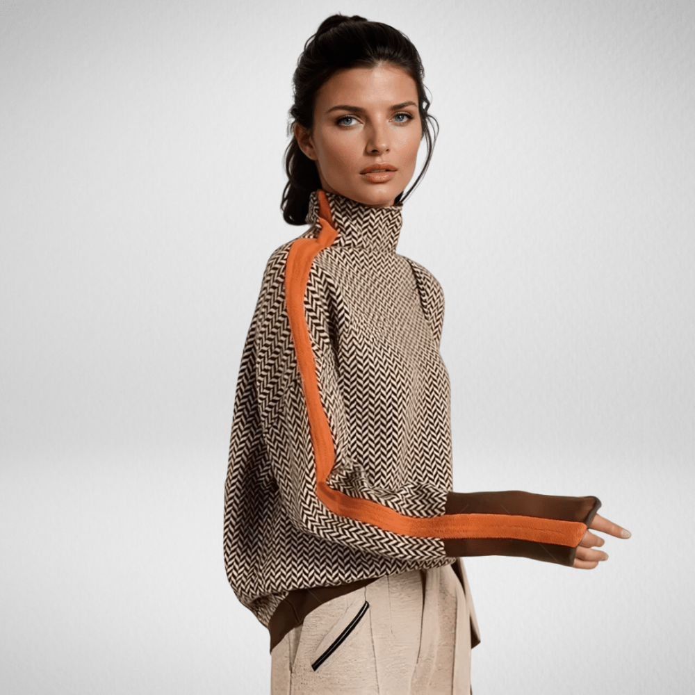 CEVAIA | CONTRAST STRIPE PULLOVER