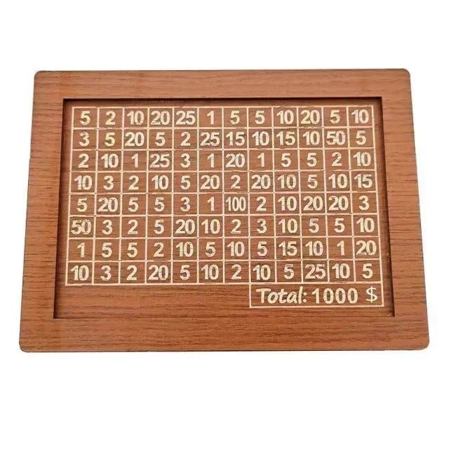 Wooden Money Box with 2026 Savings Goals – Holds 1000 to 10,000 GBP By Londonpieces