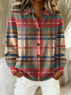 CEVAIA | CHECKED KNIT CARDIGAN